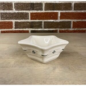 Longaberger‎ Pottery Woven Traditions Classic Green Small Star Dish USA